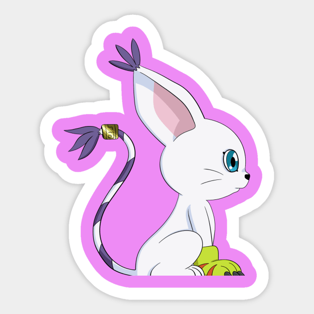 Sitting Gatomon Sticker by MEArtworks